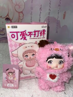 Confirmed Nommi Loveliness Never ends JuJu Pink Plush Doll in Pink Heart Outfit